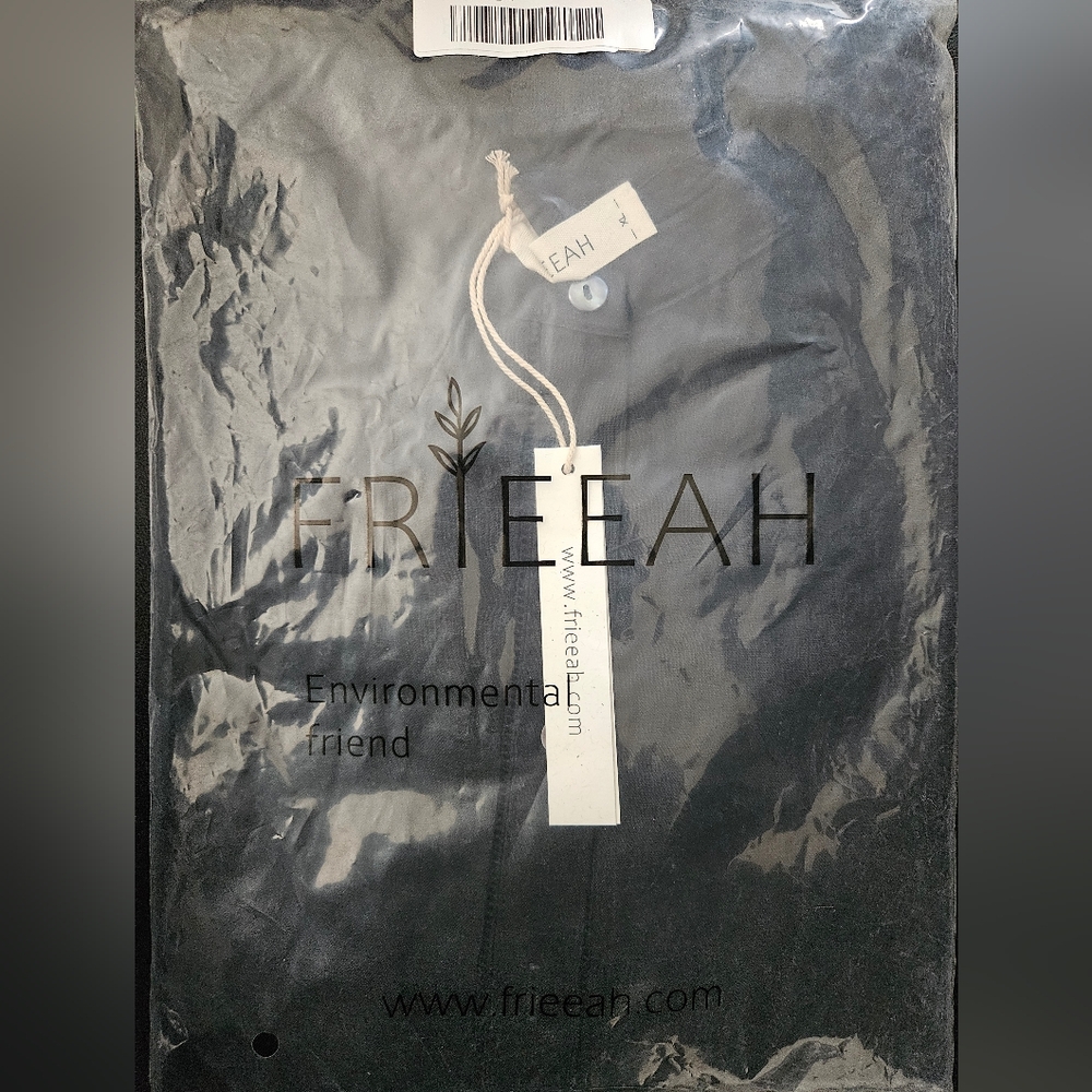 NWT - Flax-Linen Frieeah Boutique Black Button-Up Shirt - Size XL - Picture 5 of 8